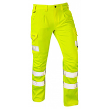Leo Kingford Eco-Vis Hi-Vis Stretch Trousers - Yellow