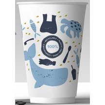 Aqueous Compostable, Plastic-Free Double Walled Cups