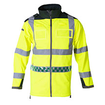 Sugdens Hi-Vis Soft Shell Jacket - Yellow/Green Paramedic