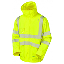 Leo Dartmoor Eco-Vis Hi-Vis Bomber Jacket - Yellow