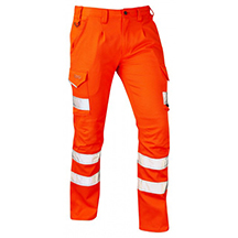 Leo Kingford Eco-Vis Hi-Vis Stretch Trousers - Orange
