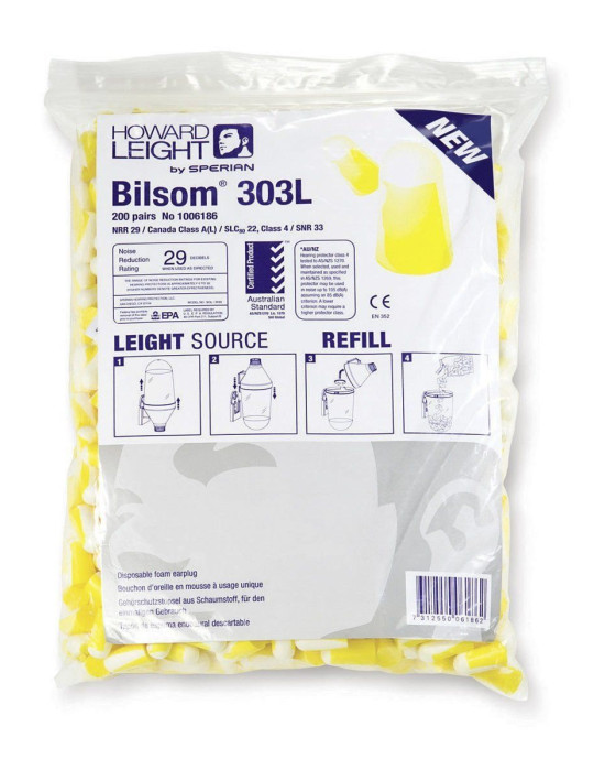 Bilsom Pack of 200 Disposable Ear Plugs