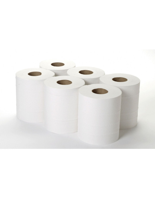 Pack of 6 White Centrefeed Rolls